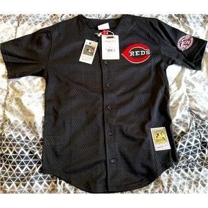 Mitchell & Ness Authentic Ken Griffey Jr Cincinnati Reds 2000 Jersey - Black - XL